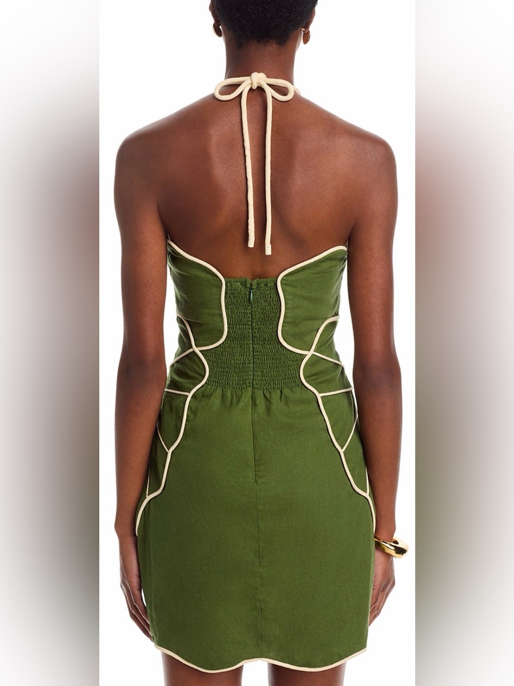 FARM RIO Asymmetric Neck Mini Dress. Size M - Picture 4 of 9